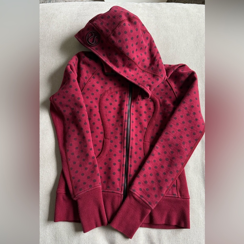 Lululemon Scuba Hoodie II Lady Bug Polka Dot Full Zip